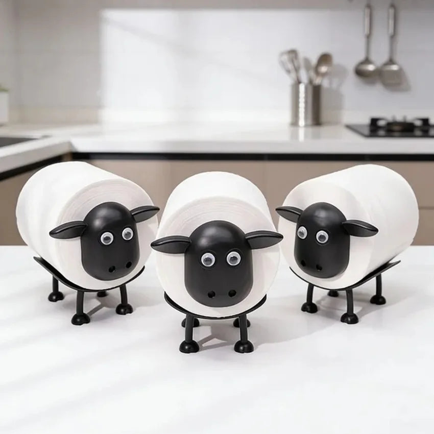 Plastic Sheep Toilet Roll Holder for Freestanding Storage