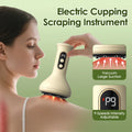 USB Rechargeable Handheld Abdominal Massager with Adjustable Guasha Cupping Intensity for Hot Compress Arm & Leg Massage
