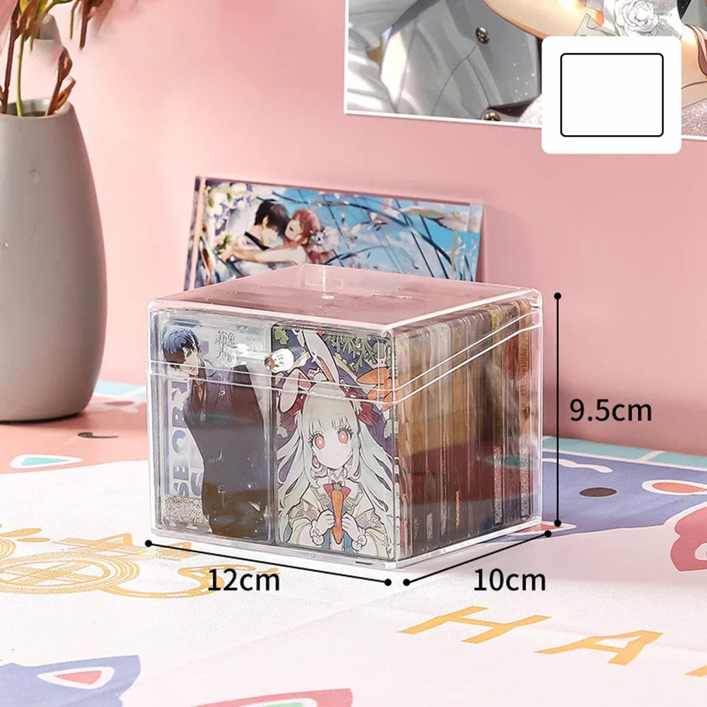Acrylic Kpop Photocard Storage Box for Desk Collections