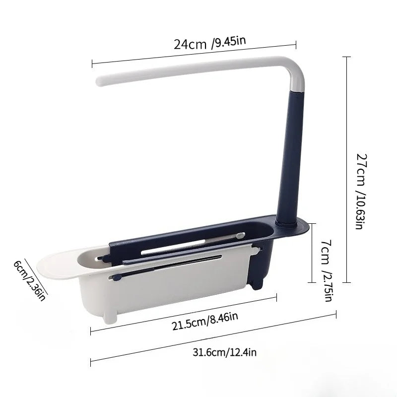 Telescopic Sink Shelf Kitchen Sinks Organizer Soap Sponge Holder Sink Drain Rack Storage Basket Kitchen Gadgets Accessories Tool