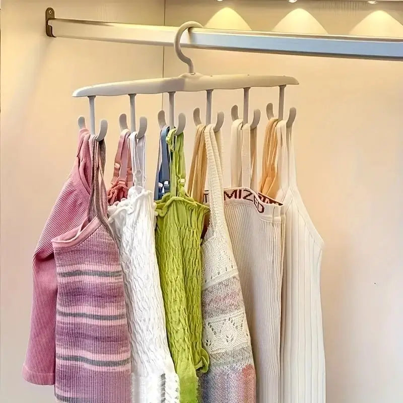ABS Rotating Wardrobe Hanger With 12 Hooks for Bras and Tops gray
