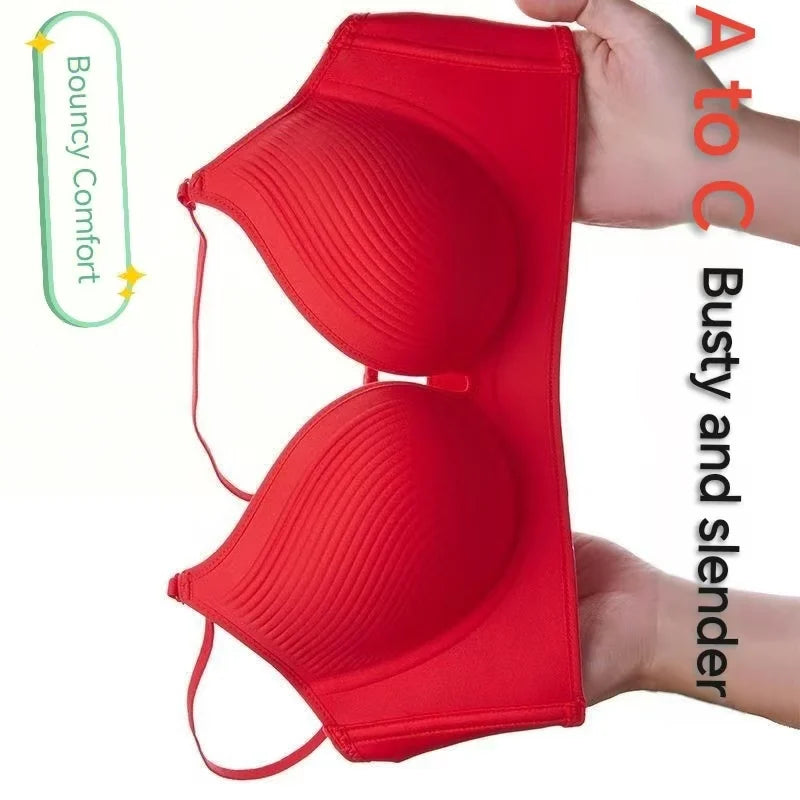 (Bras For Small Breast And Flat Chests)Women‘s Ultra-Thick 10cm Lingerie Seamless Push Up Small Breast Lift Adjustable Bra