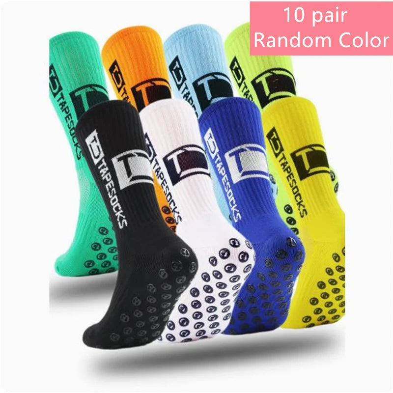 1/3/6/10 Pair Anti Slip Yoga Socks Female Medium Tube Socks lady Anti Slip Silicone Indoor Fitness Pilates Women's Sports Socks 10 Pair-4