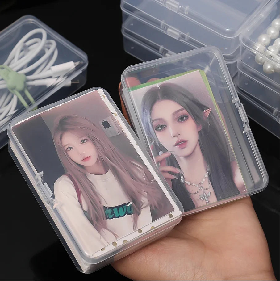 Clear Plastic Card Storage Boxes for Games and Photocards