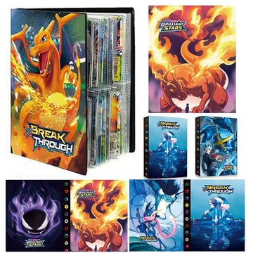Trading Card Binder with Illustrated Covers for Collectors