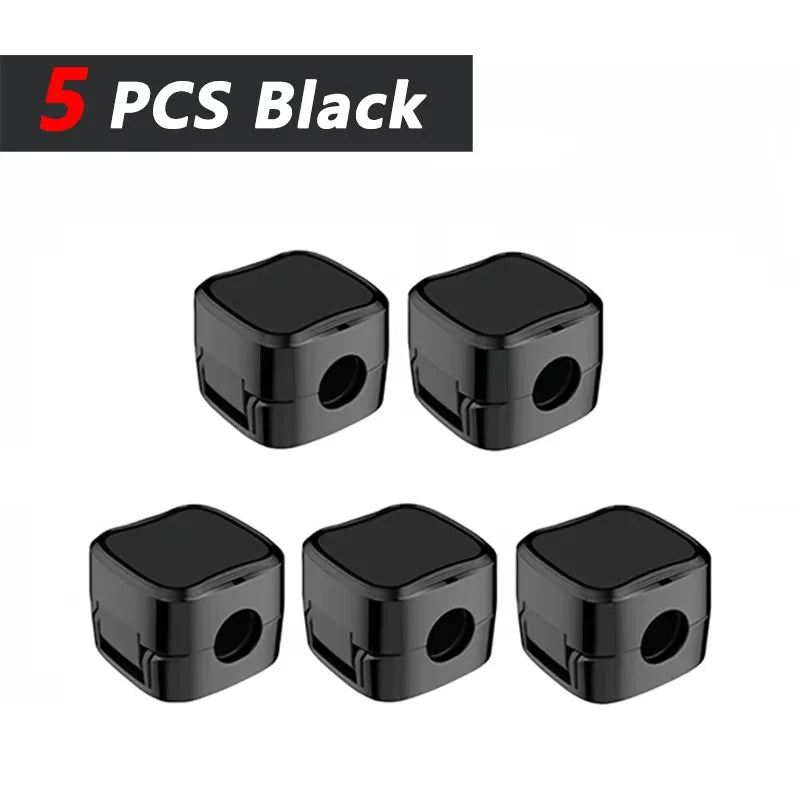Magnetic Cable Clip Cable Holder,Adhesive Wire Keeper Cord Cable Organizer ,Usb Charging Line Winder For Office Desktop Home 5pcs Black