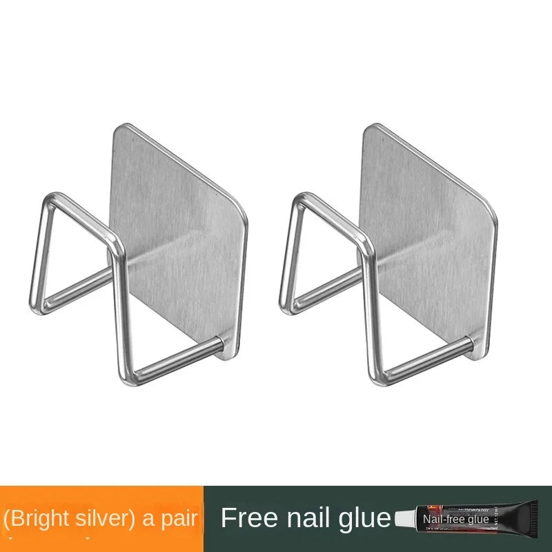 Stainless Steel Wall Mounted Pot Lid Rack for Kitchen Storage