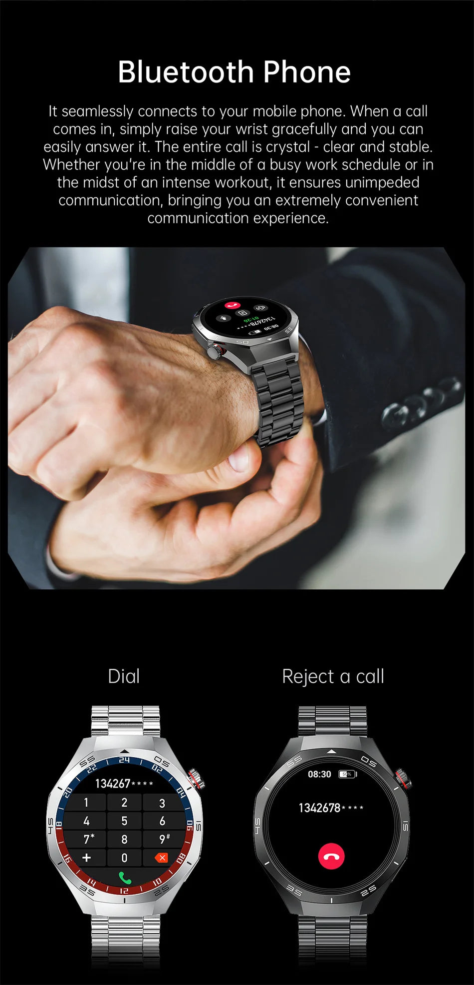 2025 New GT5 Pro GPS Track Smart Watch Men 360*360 AMOLED Screen NFC BT Call Waterproof Health Monitor Man Smartwatches IOS