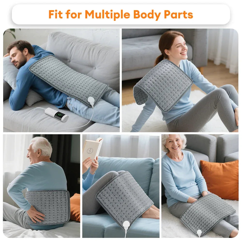 30*60cm Electric Heating Pads for Back Neck Shoulder Home Office Washable Winter Warm Blanket 4 Timer 9 Temperature Control