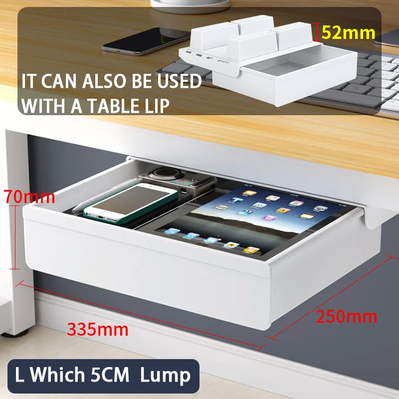 Self Adhesive Plastic Under Desk Drawer for Stationery Storage