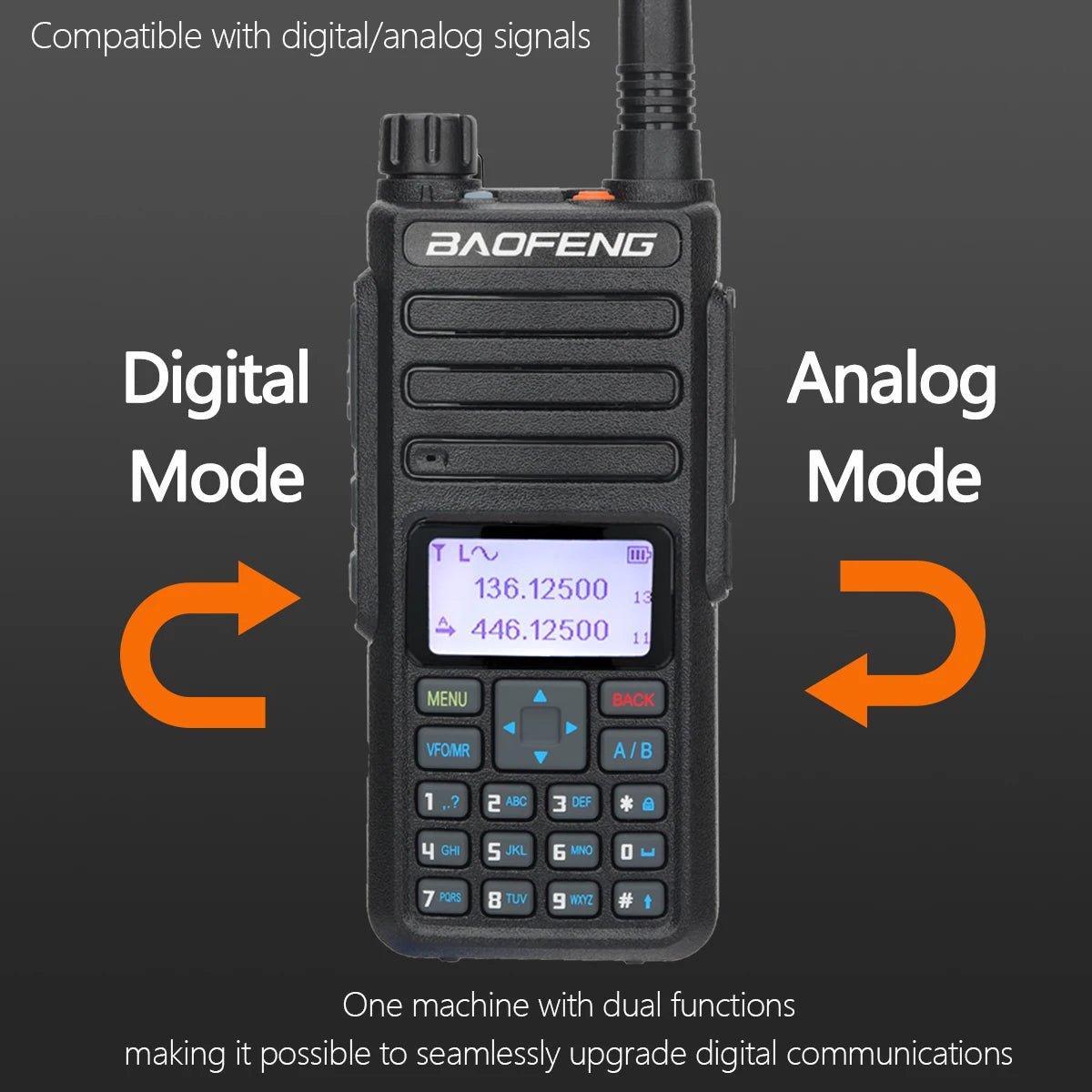 Baofeng DR 1801 Dual Band DMR Walkie Talkie Digital Two-Way Radio - Dicrodelights