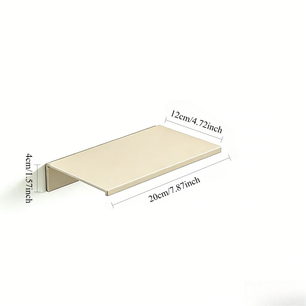 Aluminium Floating Wall Shelf No Drill for Books, Plants and Decor