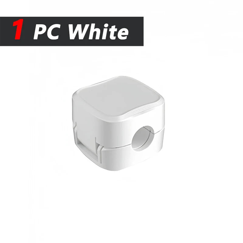 Adhesive ABS Desk Cable Clips for Charging Lead Storage 1 White