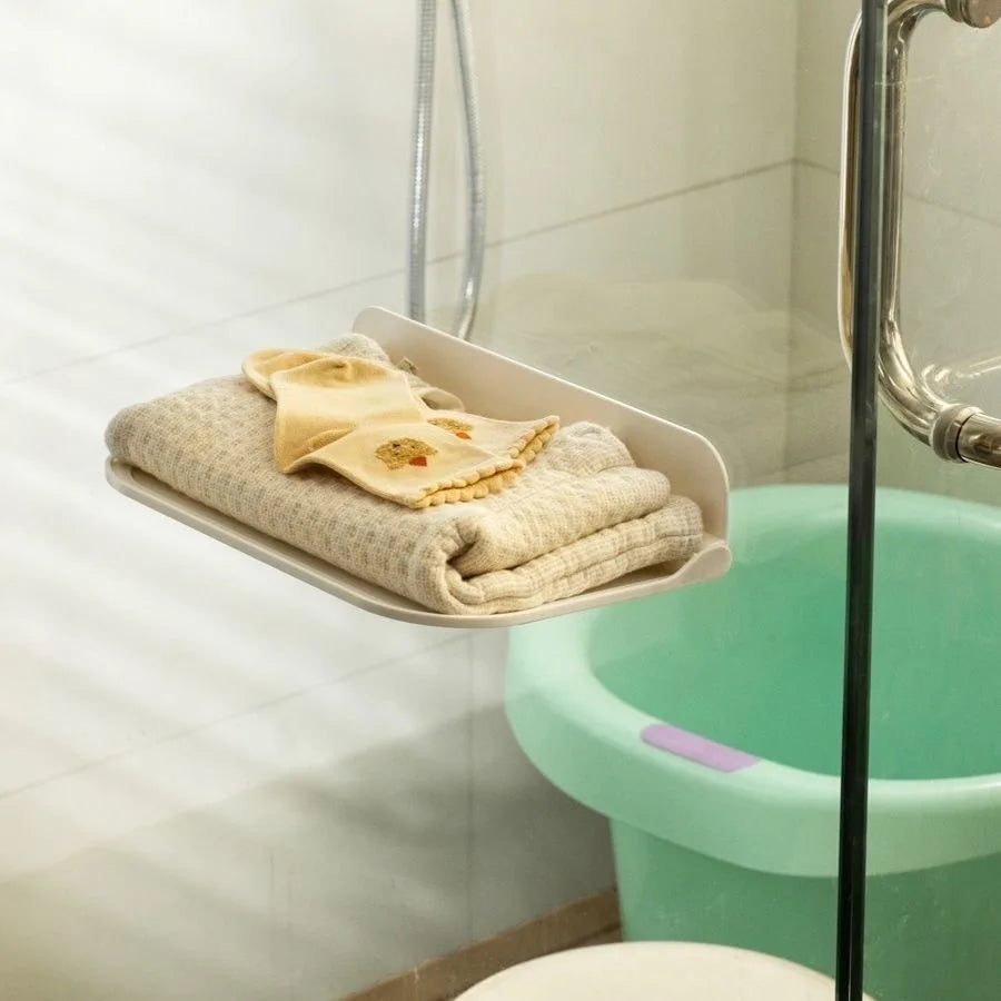 Foldable Wall Mounted Shelf for Bedside Phone and Glasses