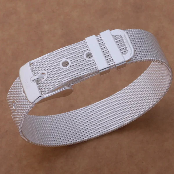 925 Sterling Silver Bracelet Heart High Quality Romance Chain For Woman Men Fashion Engagement Party Wedding Jewelry Gift DY AB261