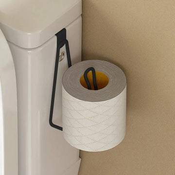 Metal Over Cistern Toilet Roll Holder in Black or White