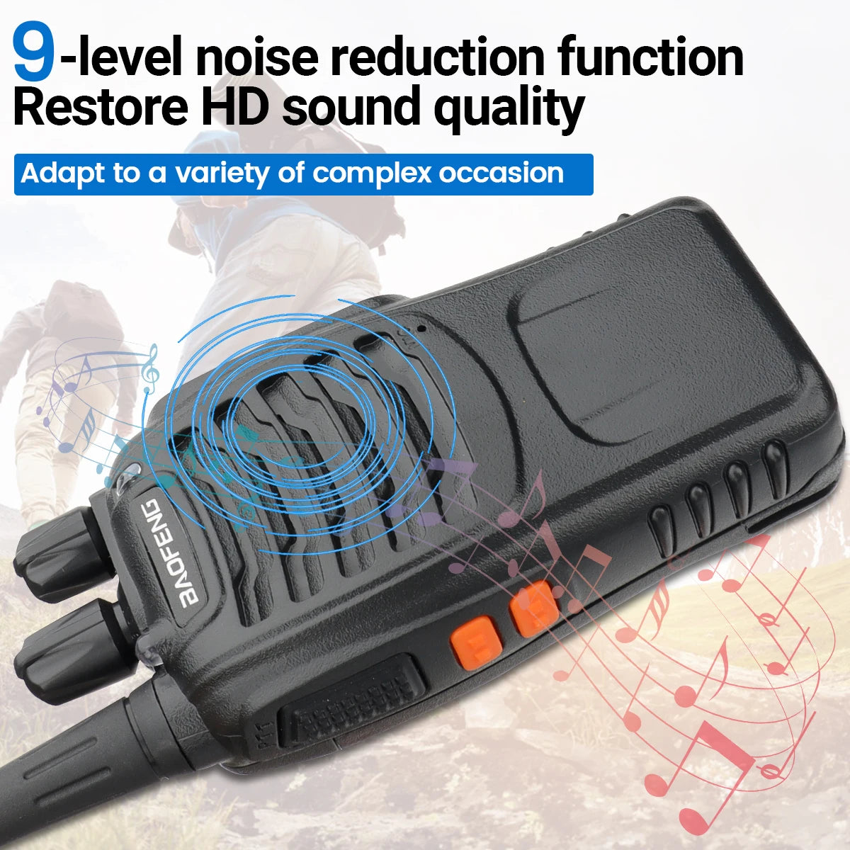 Baofeng BF-88E Long Range Walkie Talkie | UHF 400-470MHz Wireless Two-Way Radio for Hunting & Outdoor Use
