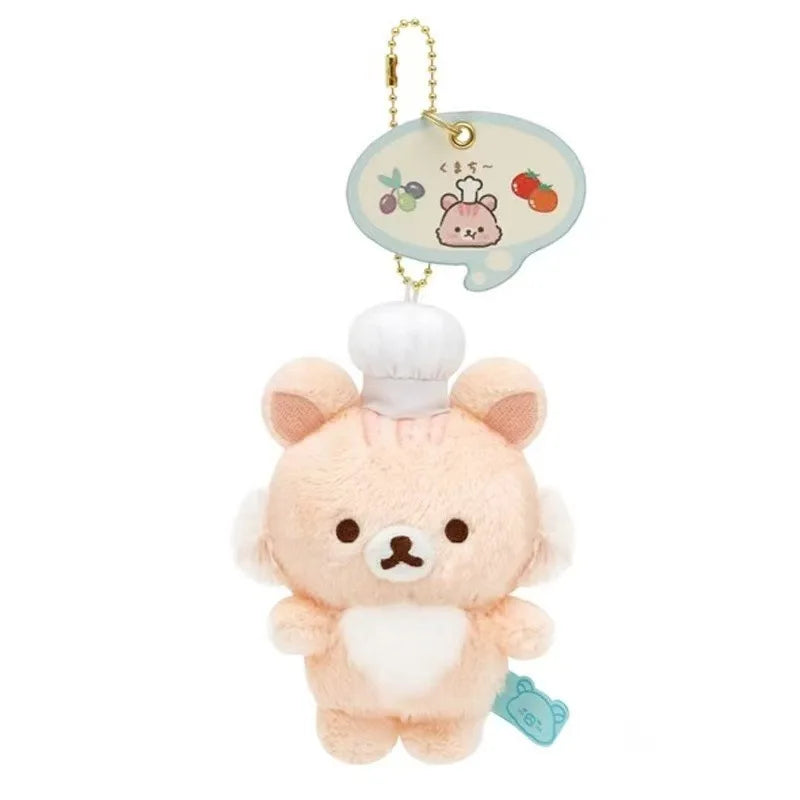 New Anime Rilakkuma Plush Keychains Backpack Hanings Small Pendant Stuffed Animals Christmas Birthday Graduation Gifts 5
