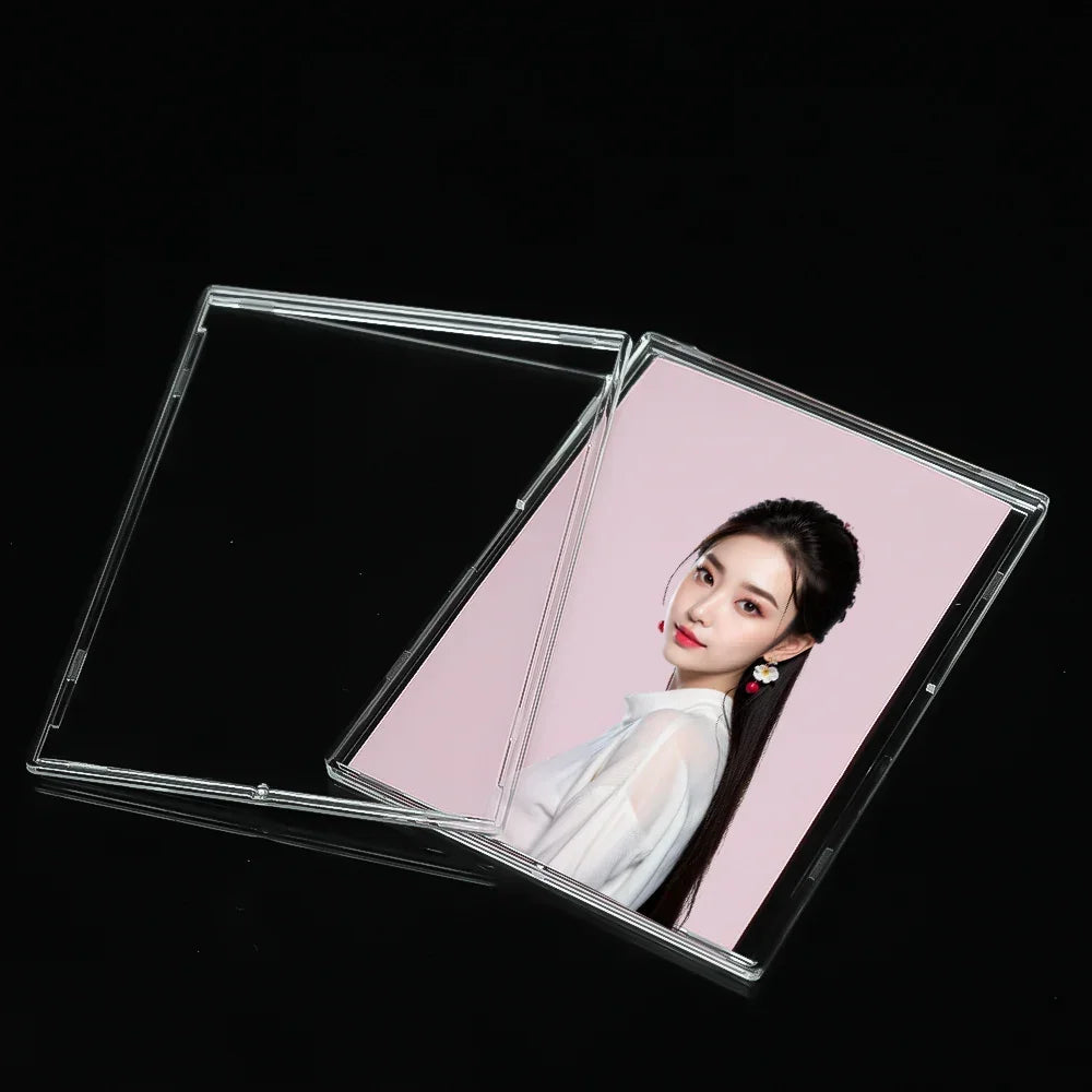 Acrylic Card Holder with Snap Closure for Collectible Cards