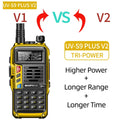 BAOFENG UV-S9 Plus V2 10W Walkie Talkie - 16 KM Long Range, Dual Band Transceiver with USB Charger, Waterproof - Dicrodelights