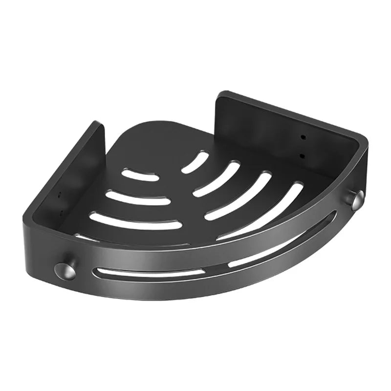 No Drill Corner Shower Shelf with Drainage and Hanging Storage