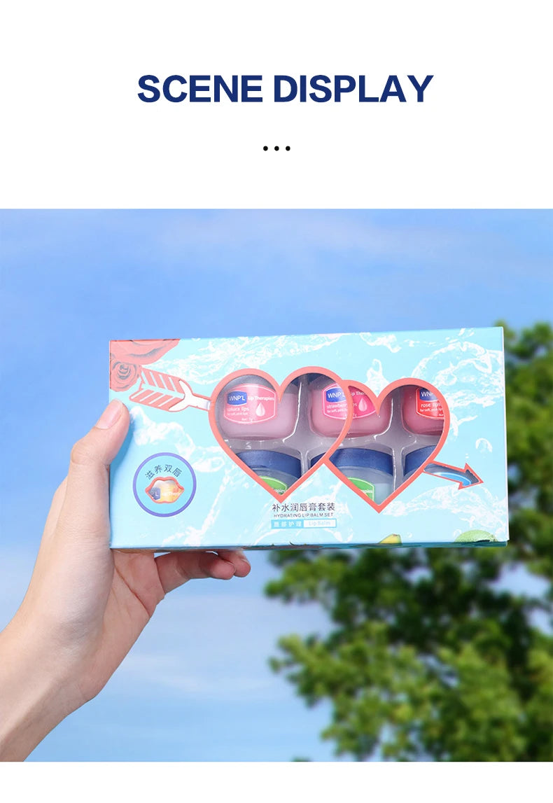 Natural Moisturizing Lip Balm Set (4/6/8pcs) – Hydrating Plant-Based Jelly Lip Care for Dry, Cracked Lips Repair & Smooth Formula