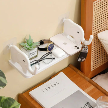 Elephant Wall Mounted Shelf for Bedside Accessory Storage