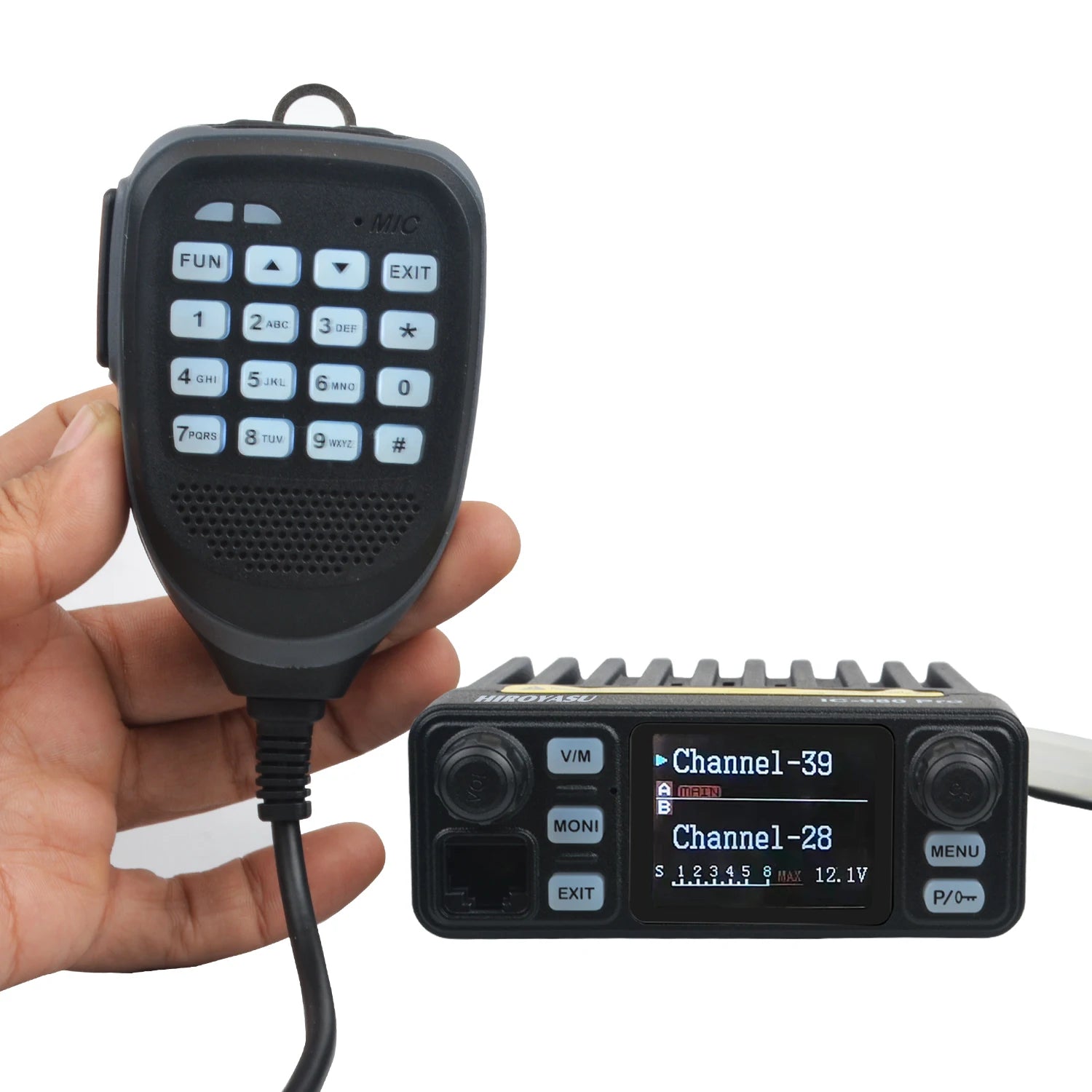 Mobile Radio HIROYASU IC-980Pro Transceiver UHF VHF Dual Band Dual Watch 25W 200Ch Background Noise Reduction Vox FM Walky Talky