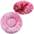 40-90cm 6 Sizes Round Pet Bed for Large Dog Bed Super Soft Cat Bed Plush Dog House for Medium Dog House Winter Warm Sleeping Gradient rose