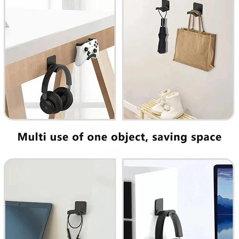 Adhesive Wall Mounted Headphone Holder for Desk Setups