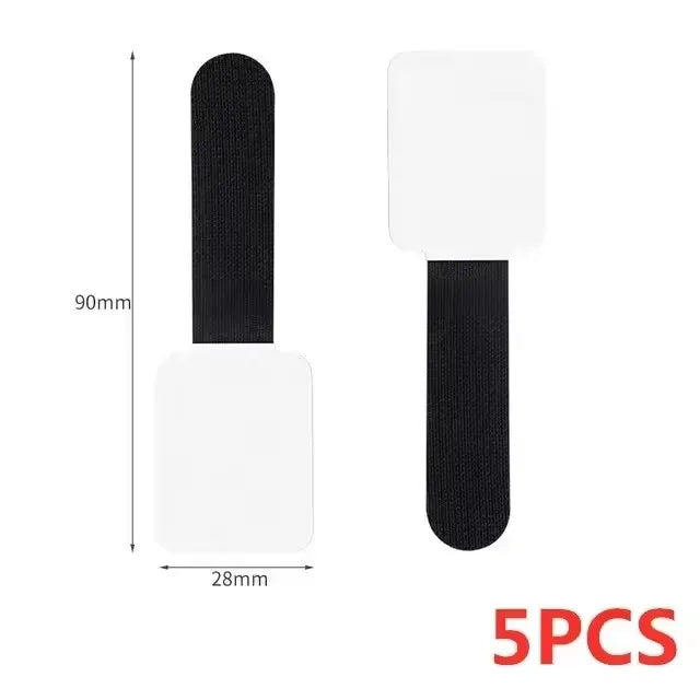 Self Adhesive Nylon Cable Straps for Under Desk Storage 5PCS Black