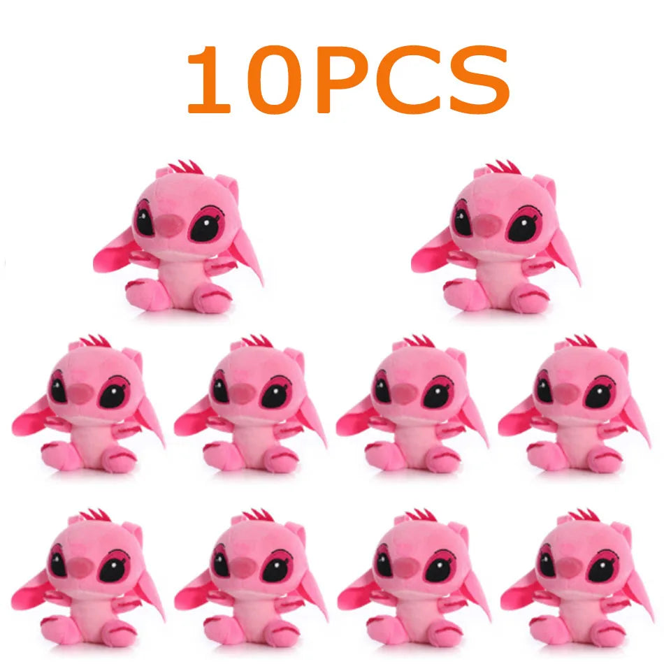 2025 10Pcs/Lot Cute Cartoon Lilo and Stitches Small Pendant Plush Toy,4 10CM Kawaii Plush Keychain Kids Best Chirstmas Gift Toys 10 pcs 4
