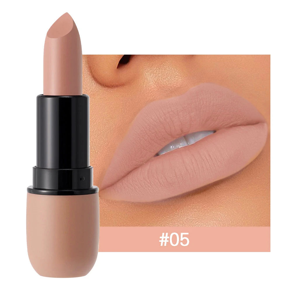 6-Color Matte Lipstick: Velvet Lip Color, Smooth, Waterproof, Long-Lasting Color Lip Makeup Y0080-5