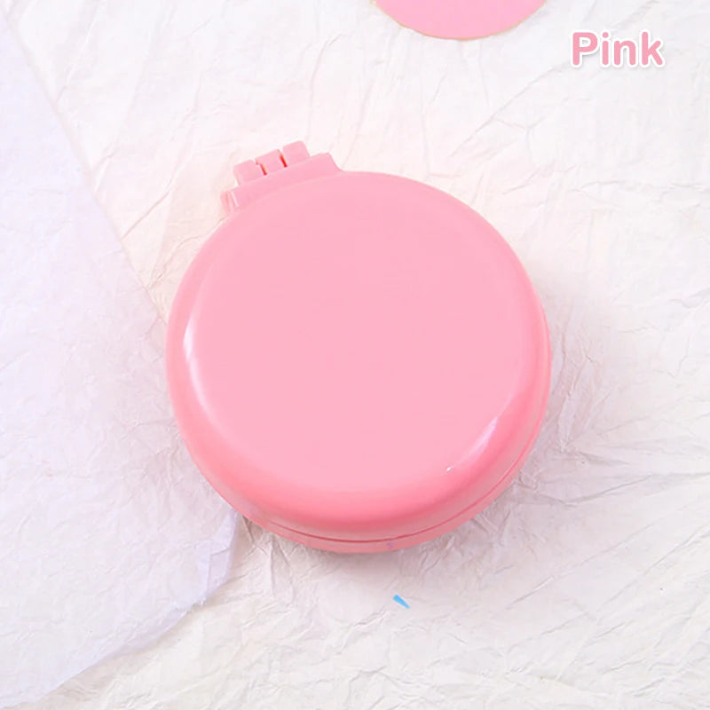 1 Pcs Small Size Hair Comb With Folding Mirror Traveling Portable Massage Folding Comb Women Girl Hair Brush Styling Tools pink