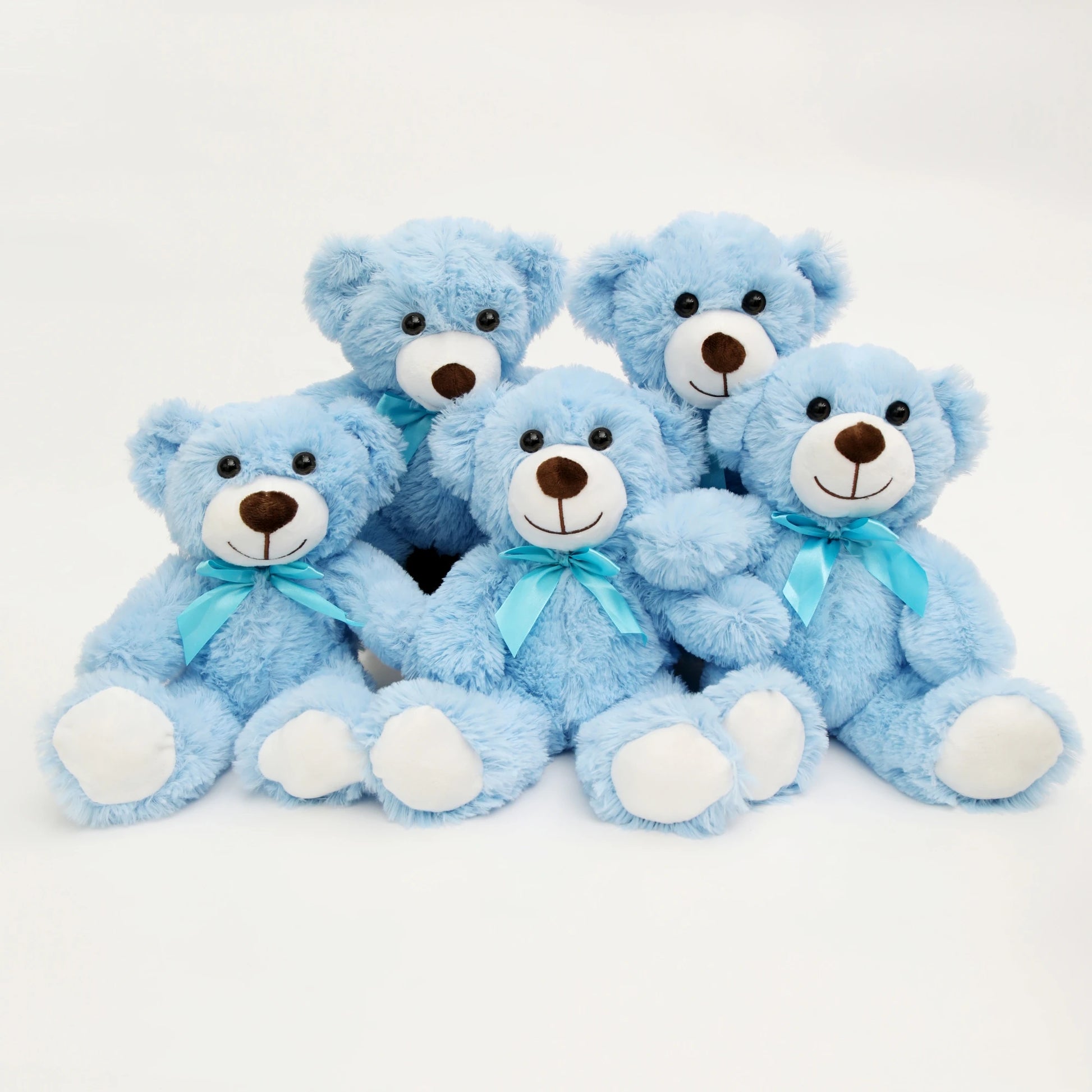 5pcs Bears Stuffed Animals Plush Toys Gift for Kid Girlfriend,13.5in Stuffed Bears for Christmas Valentine’s Day BirthdayGife 5pcs Blue 35cm