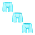 1/2/3 PCS Men's Ice Silk Boxers Transparent 0.01 Ultra-thin Fabric See Through Seamless Underwear antibacterial Boxer Shorts 3AD785-Blue