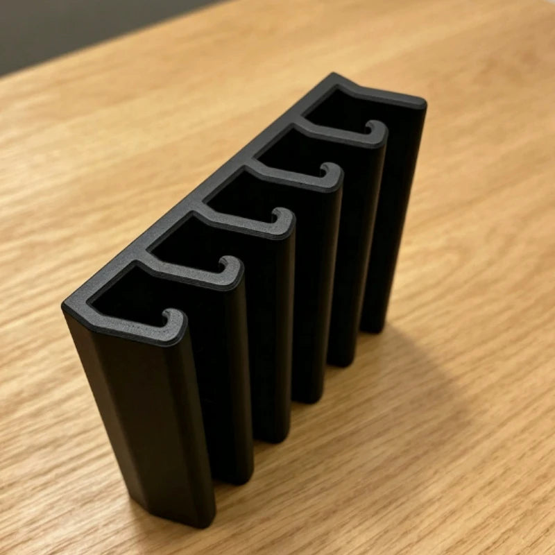 Under-Cabinet Lid Rack with Five Slots for Kitchen Storage black