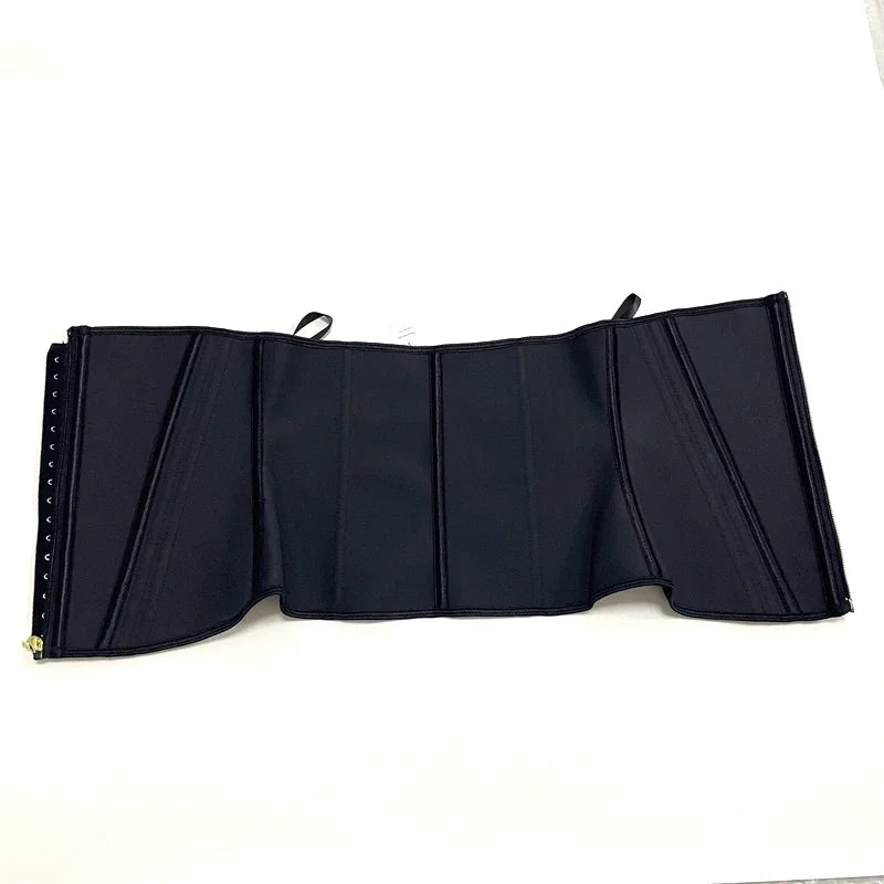 Women Latex Waist Trainer Shapewear 13 Bones Corset with Zipper and 3-Row Hook Tummy Control Body Shaper Slimming Cincher Belt