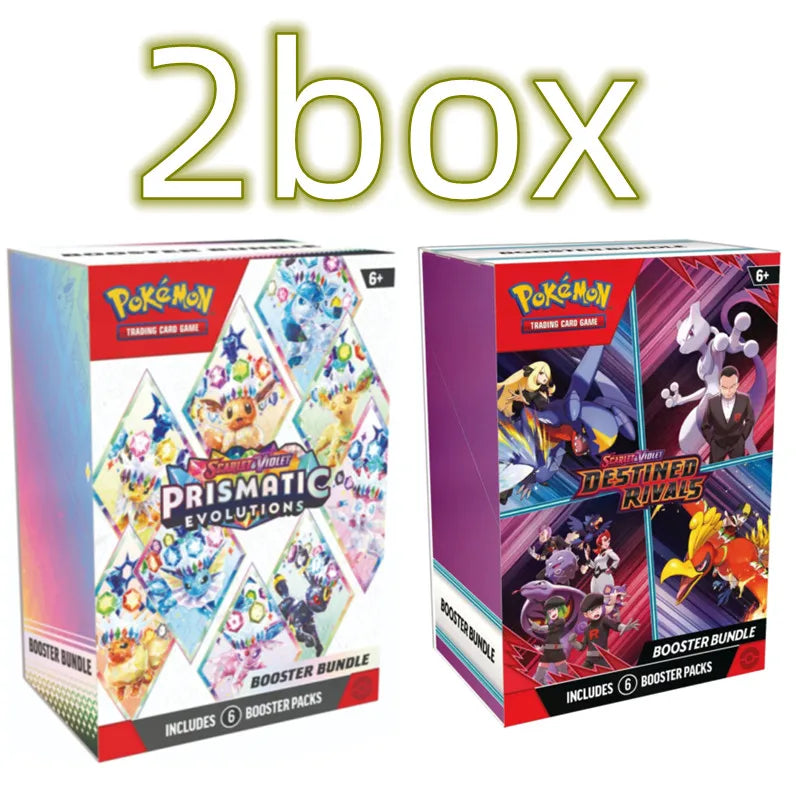 Pokemon Card v10 Booster bundle Destined Rivals Prismatic Evolutions Scarlet Violet 151 English Booster Transaction Cards Gifts 2box