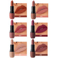 6-Color Matte Lipstick: Velvet Lip Color, Smooth, Waterproof, Long-Lasting Color Lip Makeup