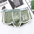 1/3/4 PCS Men's Underwear Boxer Shorts Sexy Panties Cotton Boxers Sports Comfort Man Underpants Shorts Homme U Convex Lingerie PD3205-Green