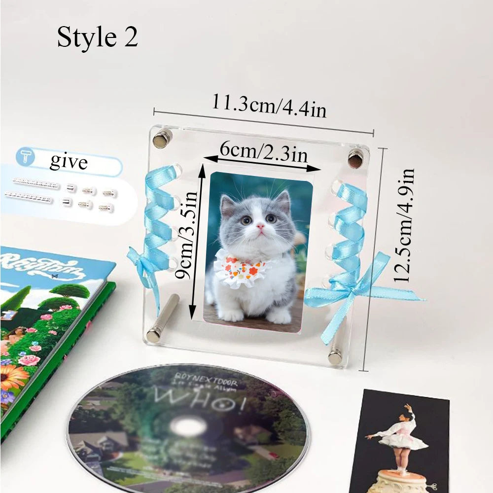Acrylic Display Frame for CDs and Photocard Desk Displays style A2