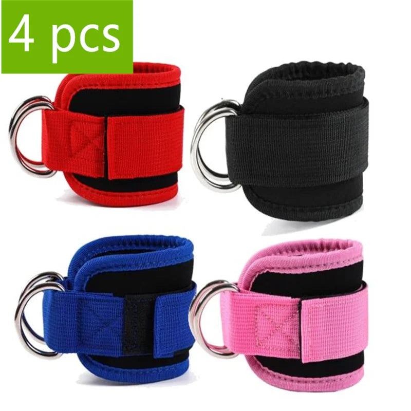 1/2Pcs Fitness Ankle Straps Adjustable D-Ring Support Cuffs Gym Leg Strength Workouts Pulley With Sports Guard Safety Abductors 4pcs