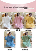 Warm Fleece Nightgown Women's Loose Comfortable Home Clothes plus Size Solid Color Simple Design Sleepwear Casual Outerwear