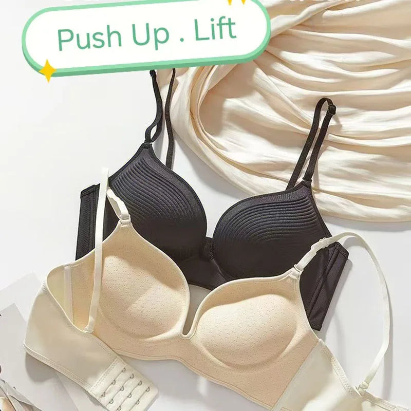 (Bras For Small Breast And Flat Chests)Women‘s Ultra-Thick 10cm Lingerie Seamless Push Up Small Breast Lift Adjustable Bra