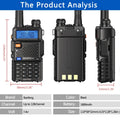 Baofeng UV-5R Walkie Talkie 5W/8W Dual Band Long Range Two-Way Radio VHF UHF CB Ham Transceiver - Dicrodelights