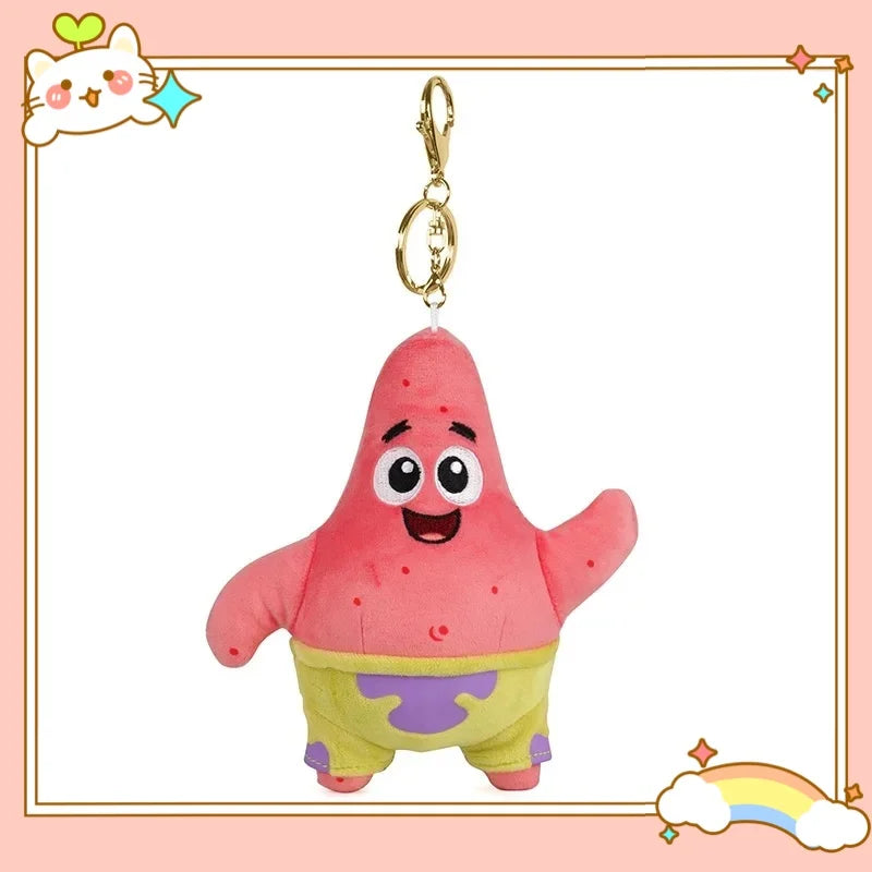 8inch/4inch SpongeBob Patrick Star Gary Squidward Tentacles Plush Dolls Small Pendant Bag Hangings Christmas Birthday Gi 15-13cm