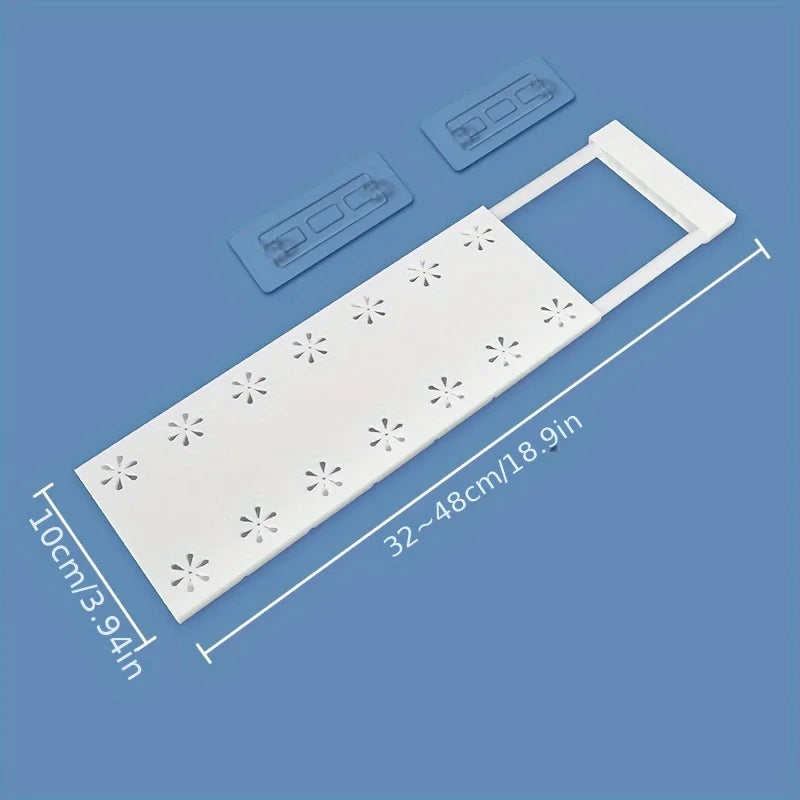 Extendable Cupboard Shelf for Organised Kitchen Storage WHITE
