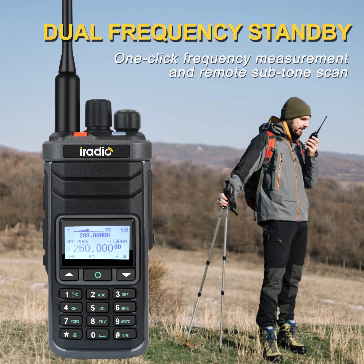 Iradio UV-88 Multi Band Ham Radio HF UHF VHF Walkie Talkie AM USB LSB CW CB LW MW SW SSB RX 1024Ch USB-C Battery RT-860 Variant