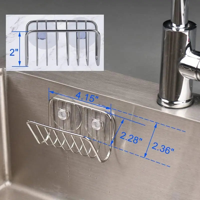 Suction Cup Sponge Holder for Tidy Kitchen Sink Storage